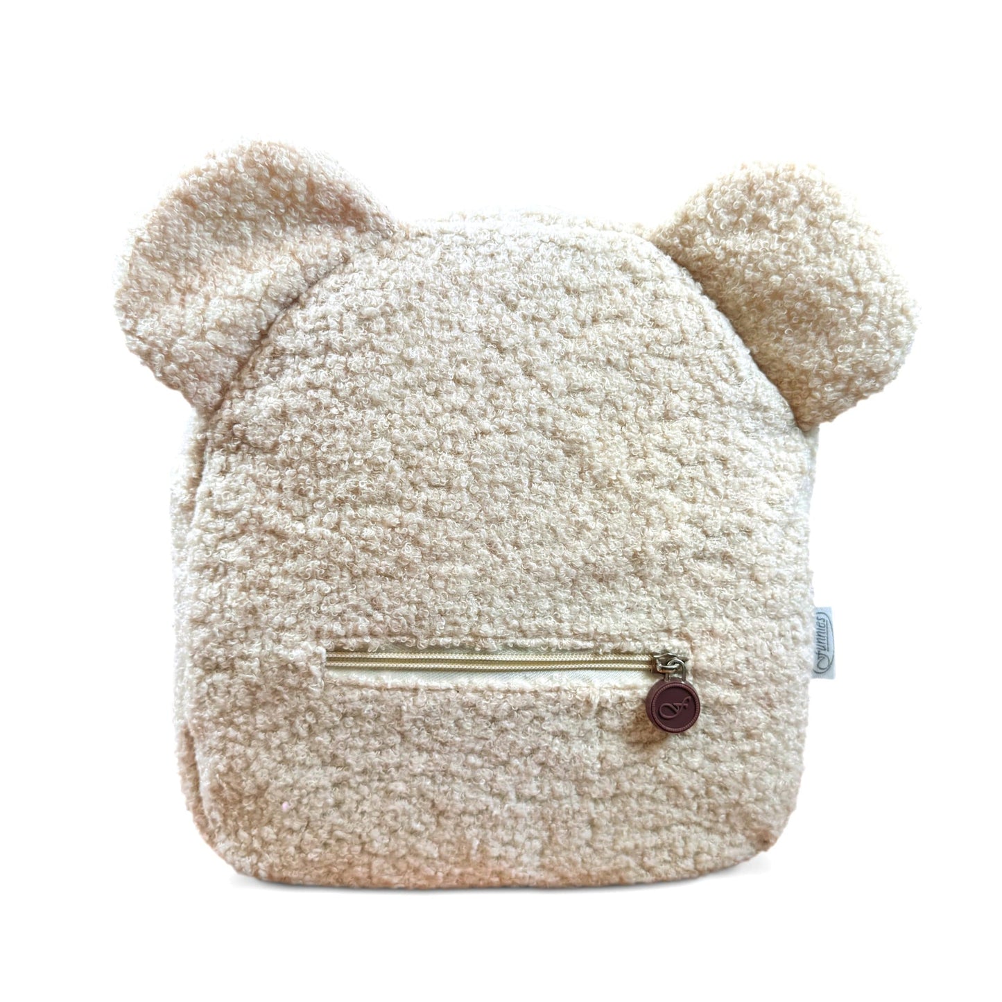 Geborduurde Teddy Rugzak - Créme - HADIYAA