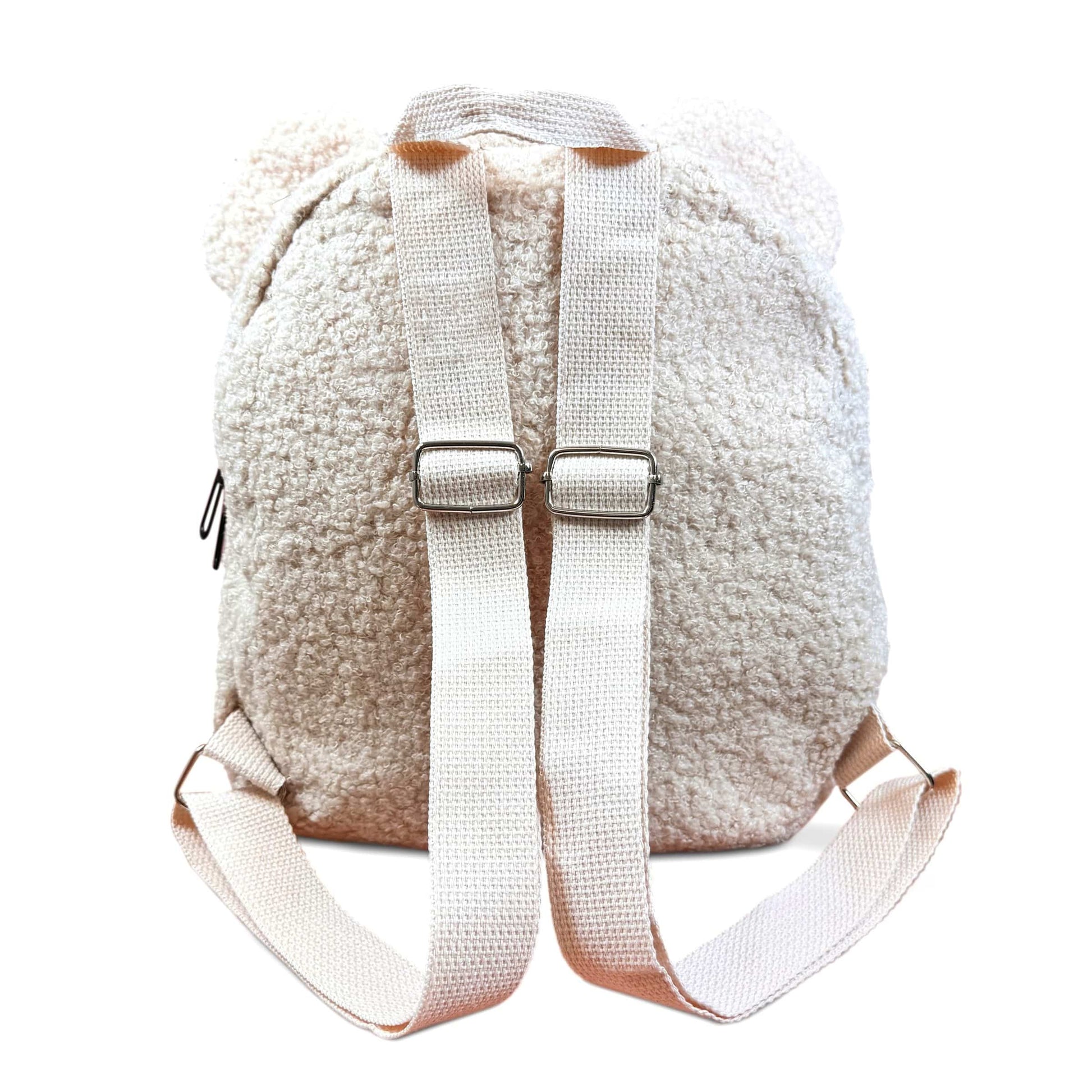 Geborduurde Teddy Rugzak - Créme - HADIYAA