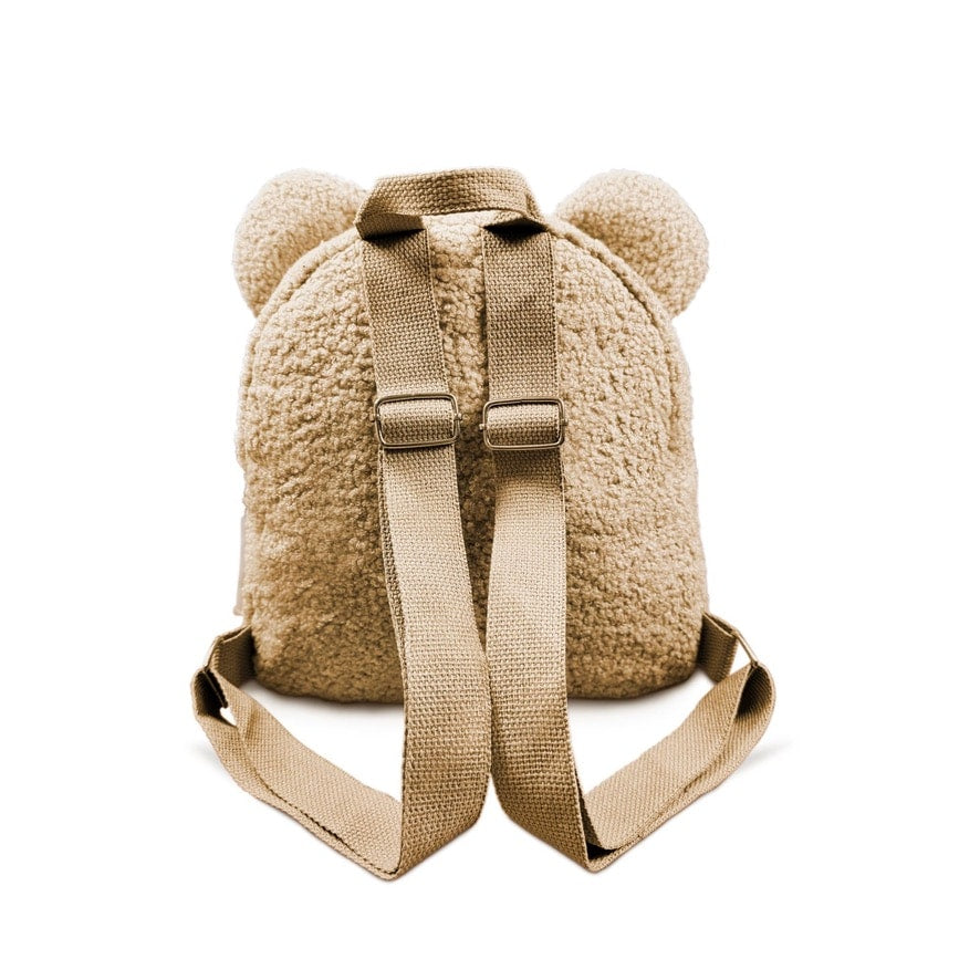 Geborduurde Teddy Rugzak - Beige