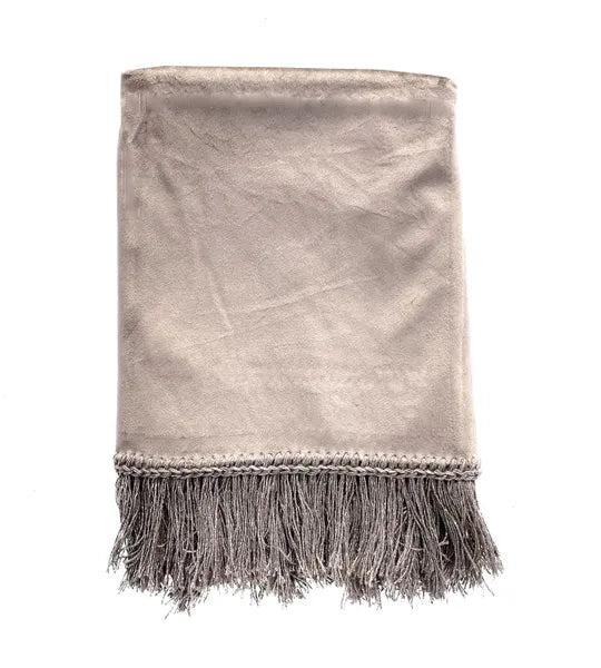 Gepersonaliseerde Fluwele/Velvet Gebedsmat Licht Taupe - HADIYAA