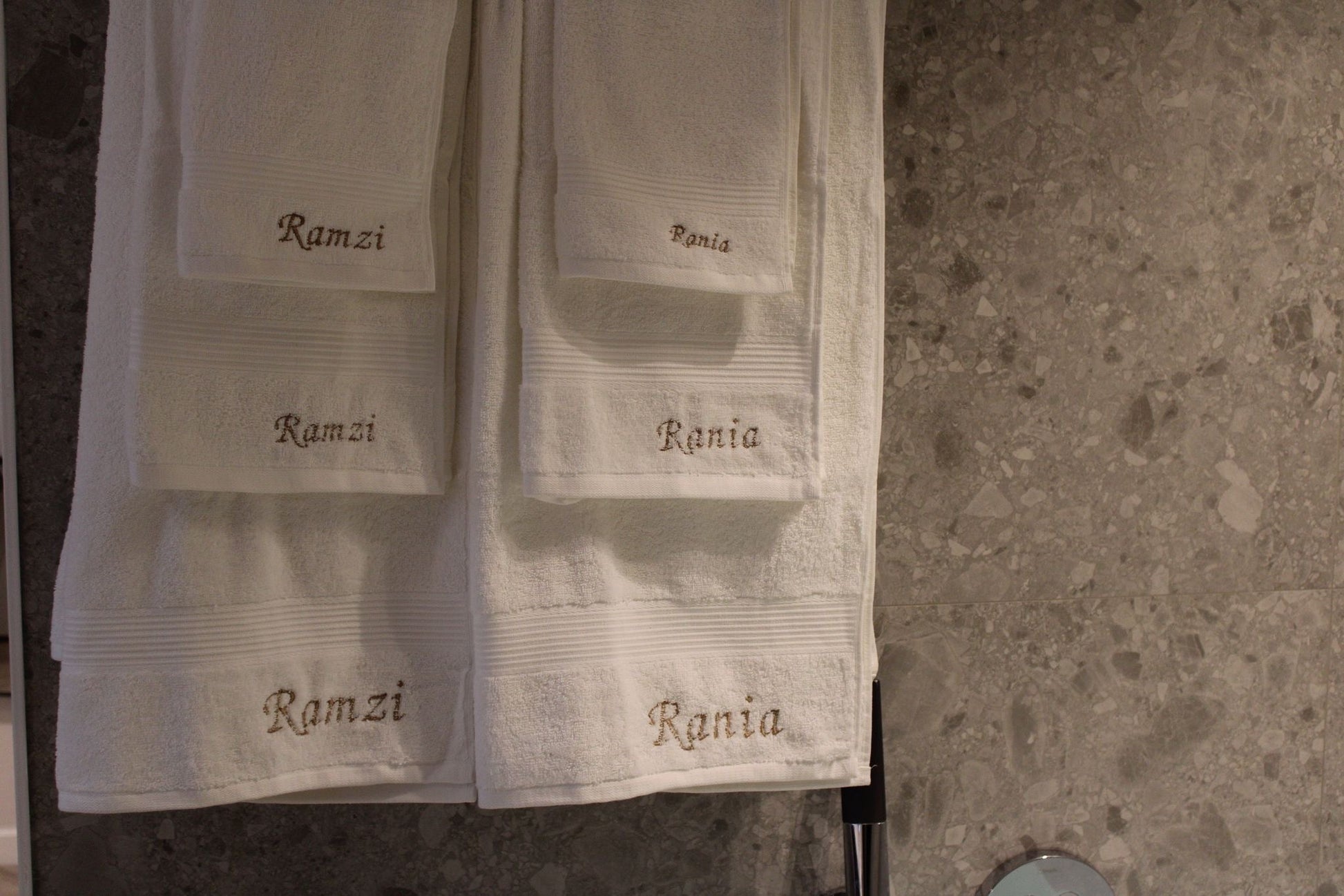 Geborduurde Handdoekenset (6 stuks) - HADIYAA