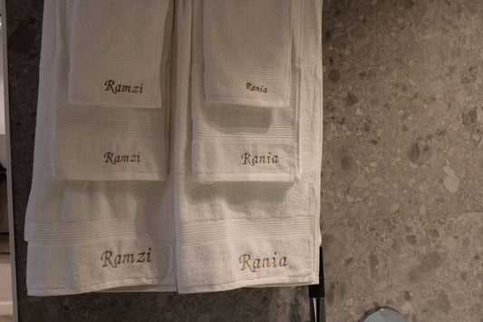 Geborduurde Handdoekenset (6 stuks) - HADIYAA