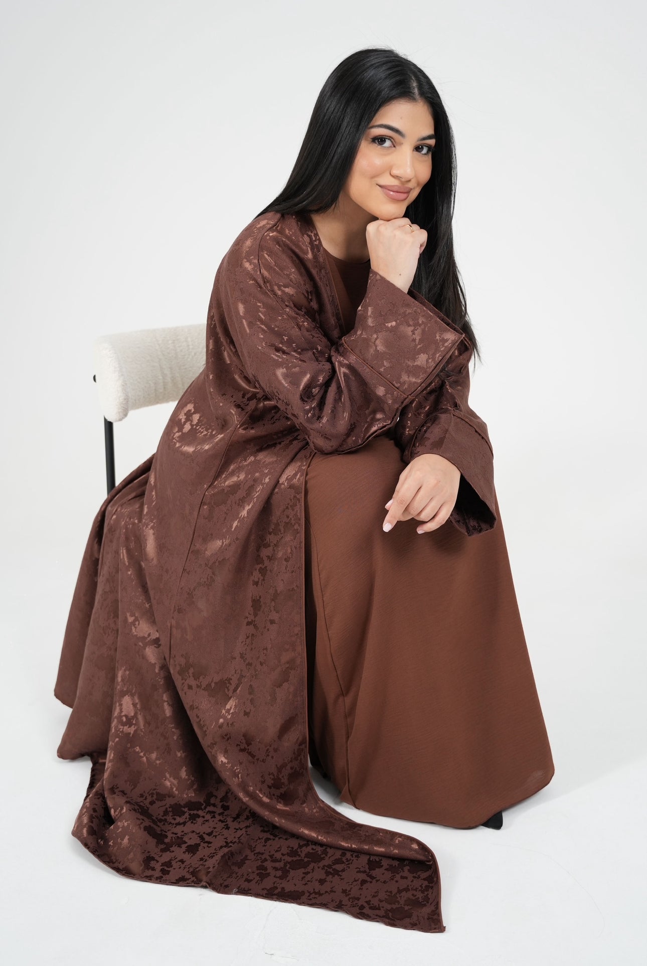 Abaya (Kimono + Onderjurk) - Bruin - HADIYAA