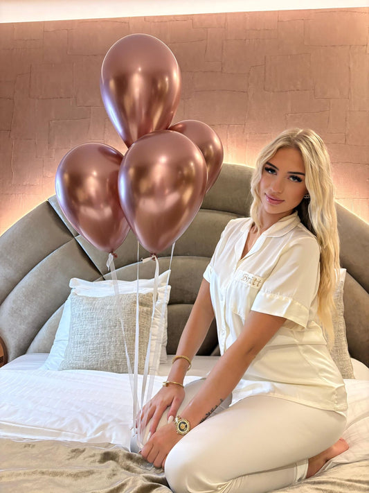 Gepersonaliseerde Satijnen Pyjama - Crème - HADIYAA