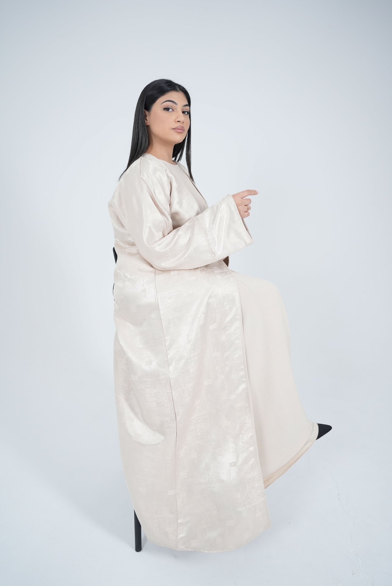 Abaya (Kimono + Onderjurk) - Beige - HADIYAA