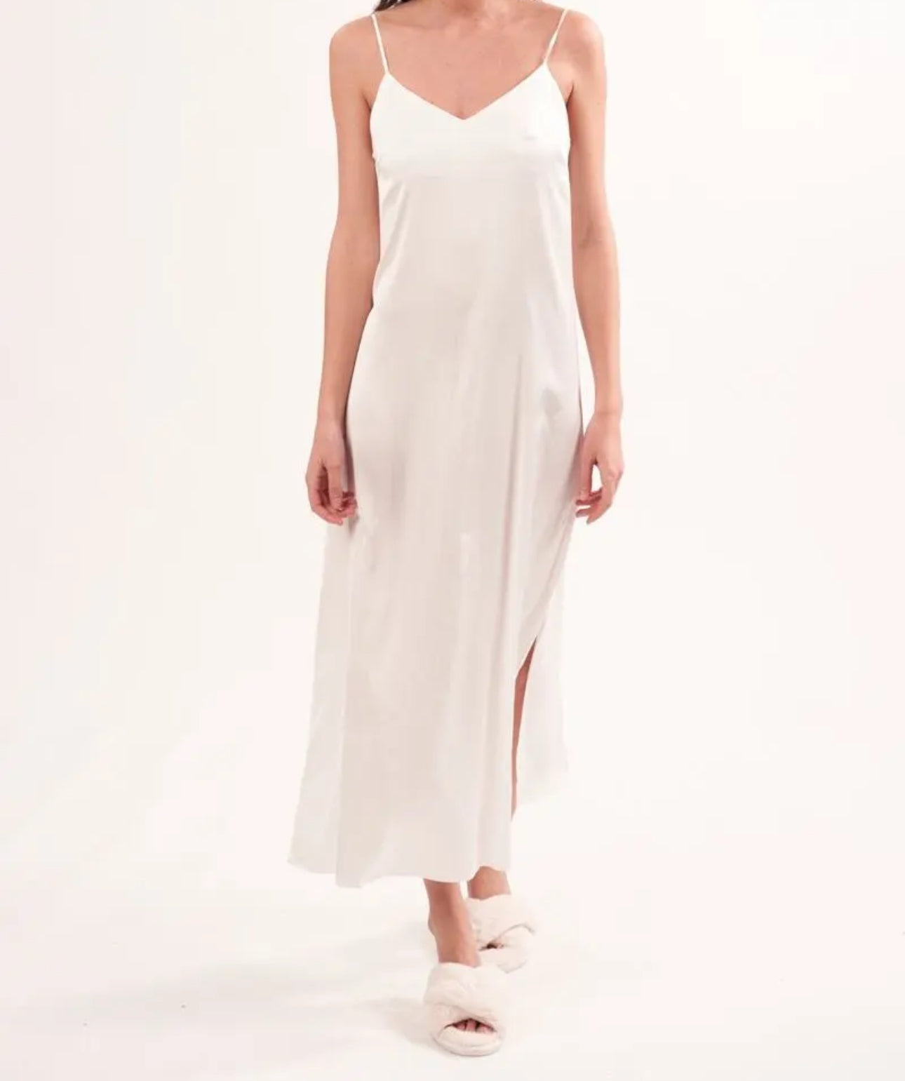 Gepersonaliseerde Lange Satijnen Kimono Set met Veren - HADIYAA