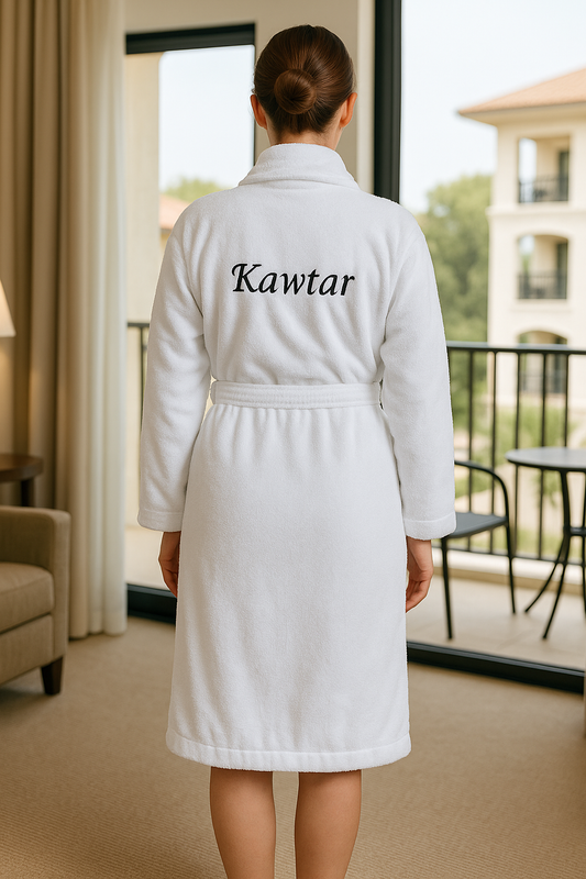 Luxe Badstof Badjas – Geborduurd