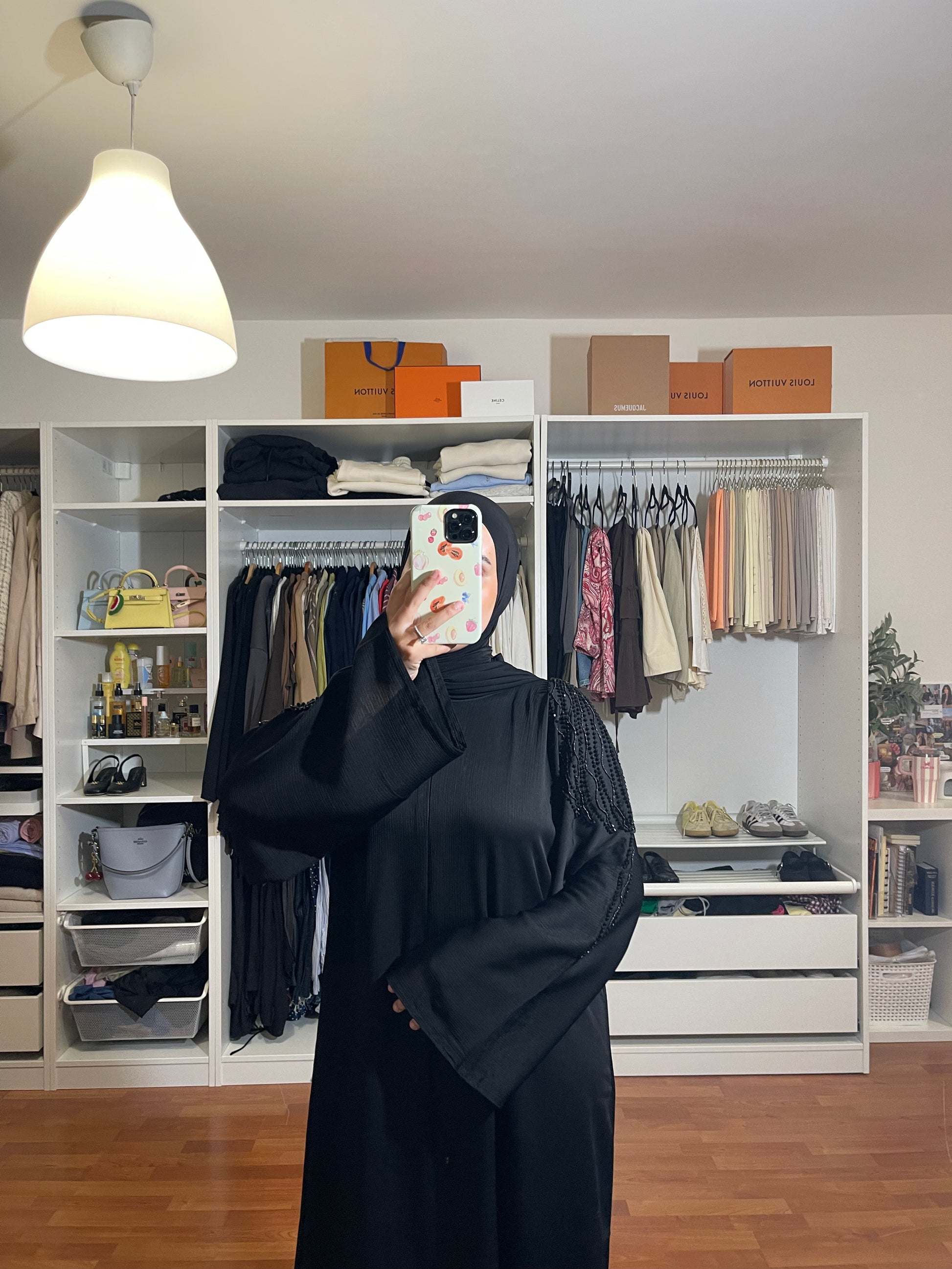 Abaya Inas Met Rits - Zwart - HADIYAA