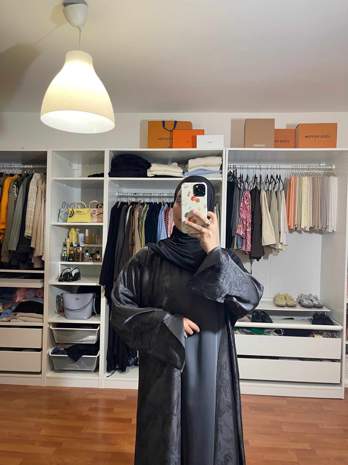 Abaya Malak (Kimono + Onderjurk) - Grijs
