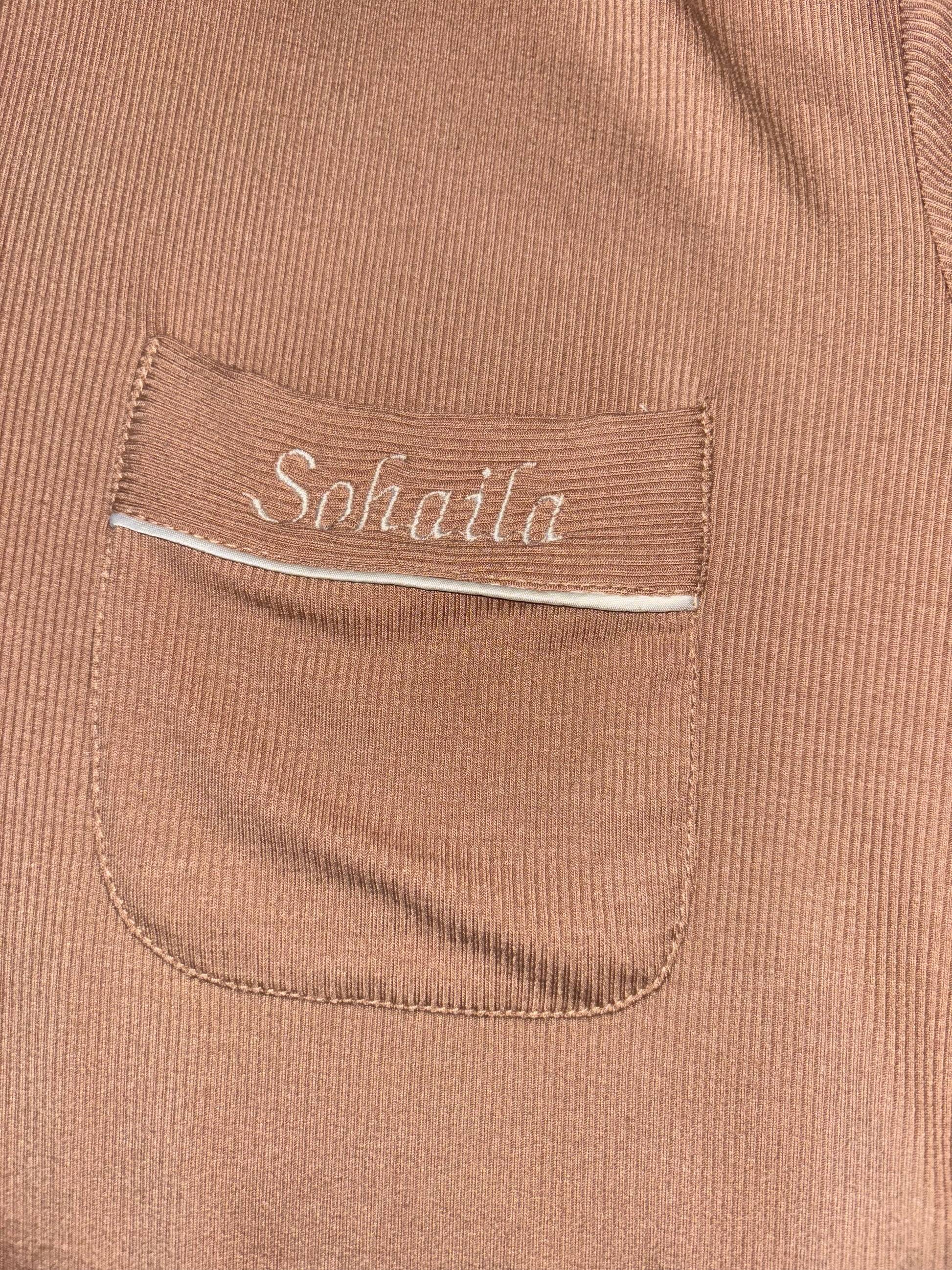 Gepersonaliseerde Luxe Zachte Modal Pyjama - Beige - HADIYAA