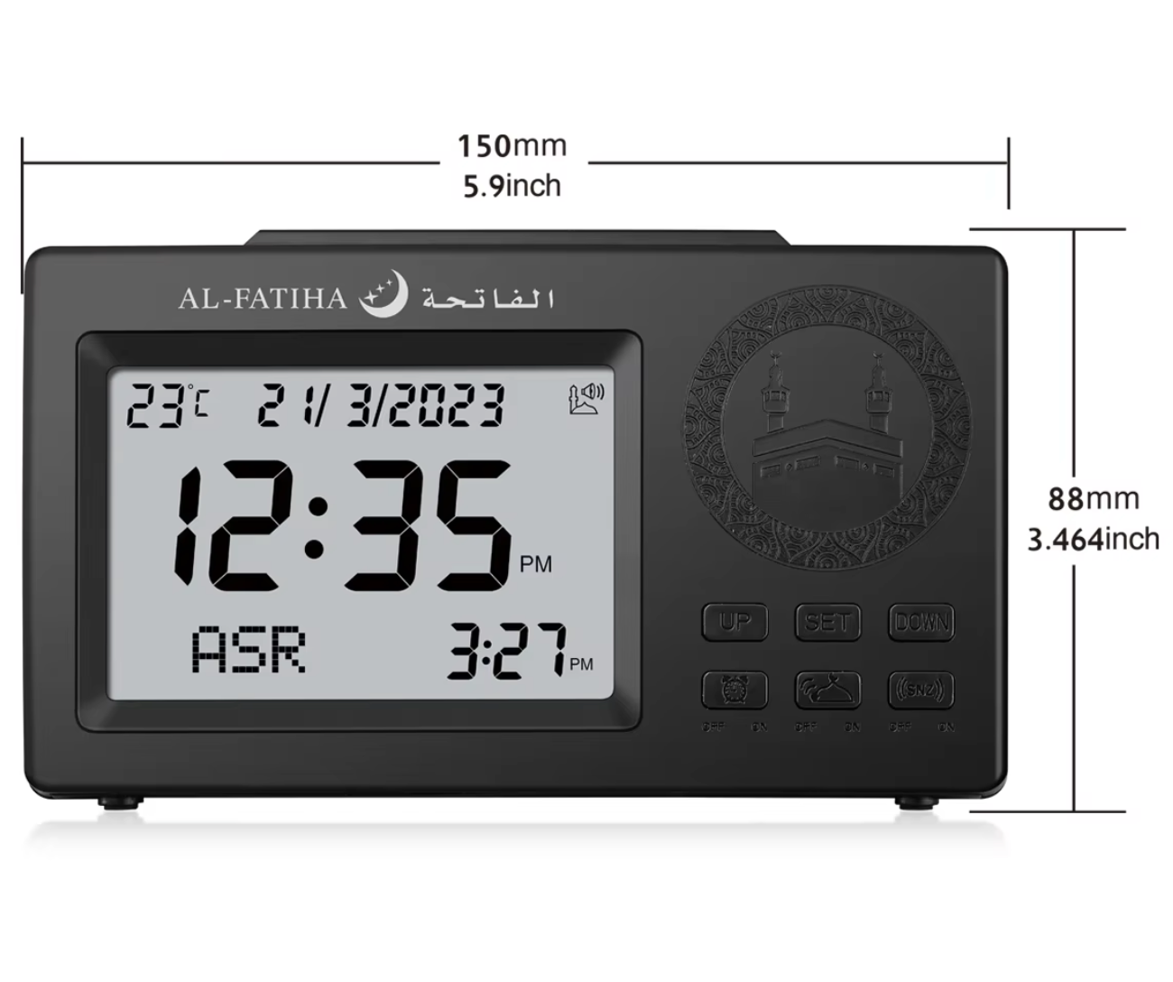 ADHAN CLOCK (DRAADLOOS) - HADIYAA