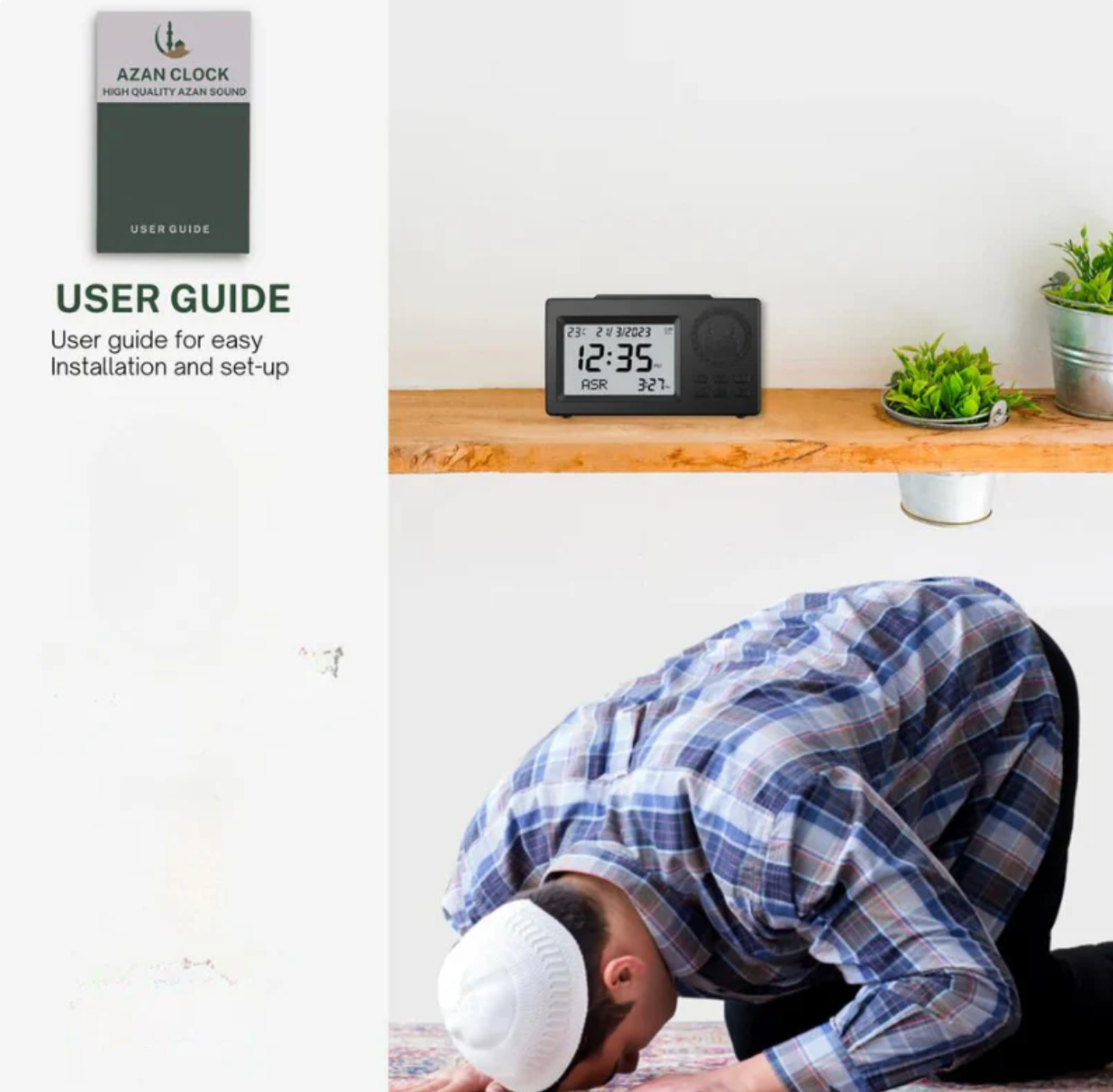 ADHAN CLOCK (DRAADLOOS) - HADIYAA