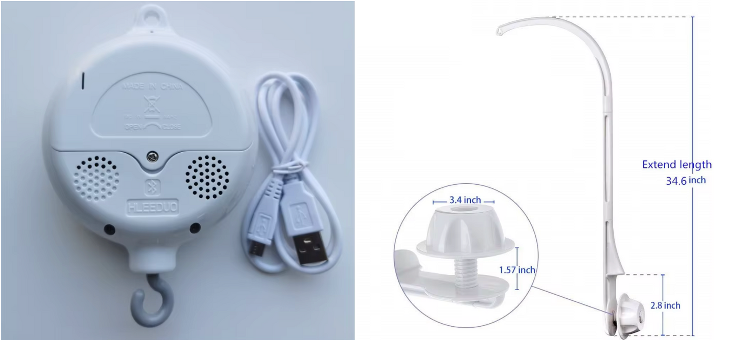 Baby Cot Mobile Kaaba Star - Quran Speaker - HADIYAA