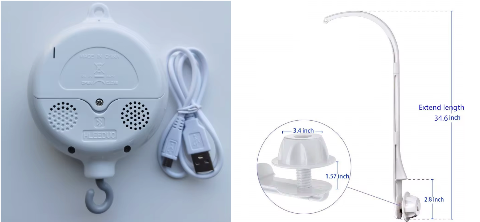 Baby Cot Mobile Kaaba Star - Quran Speaker - HADIYAA