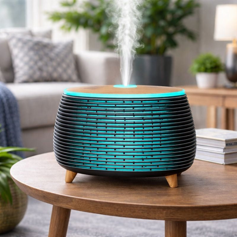 XL Aroma Diffuser Met Ledverlichting - Zwart