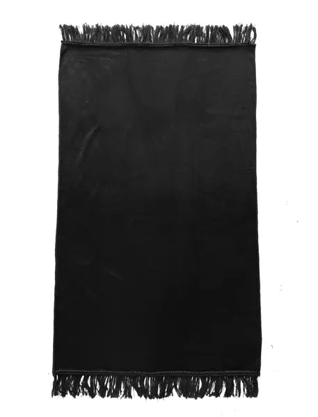 Personalized Velvet/Velvet Prayer Mat Black