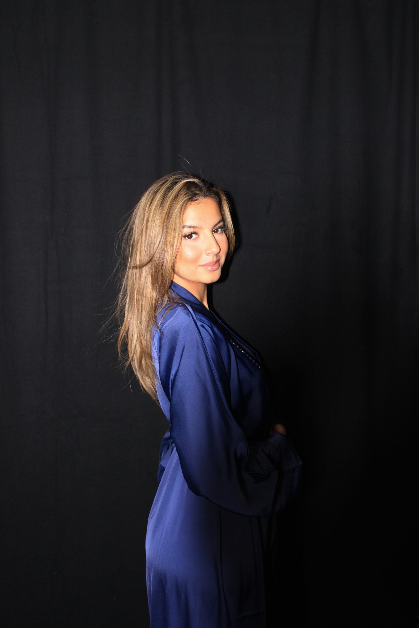 Abaya Blauw (Kimono + Onderjurk)