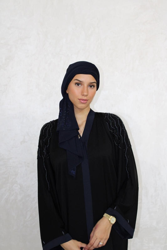 Abaya Inas Black/Blue