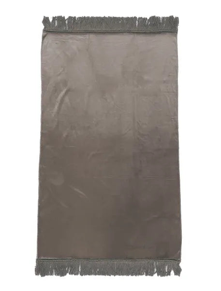 Tapis de prière personnalisé en velours/velours gris