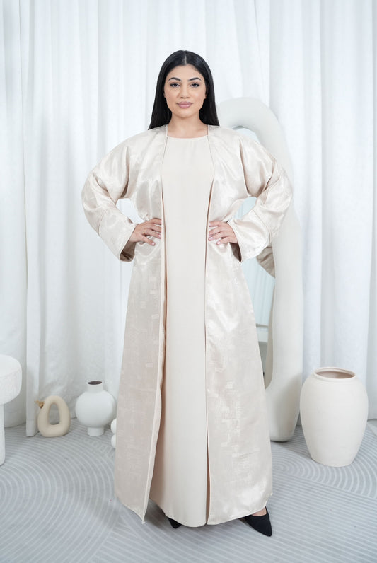 Abaya (Kimono + Onderjurk) - Beige