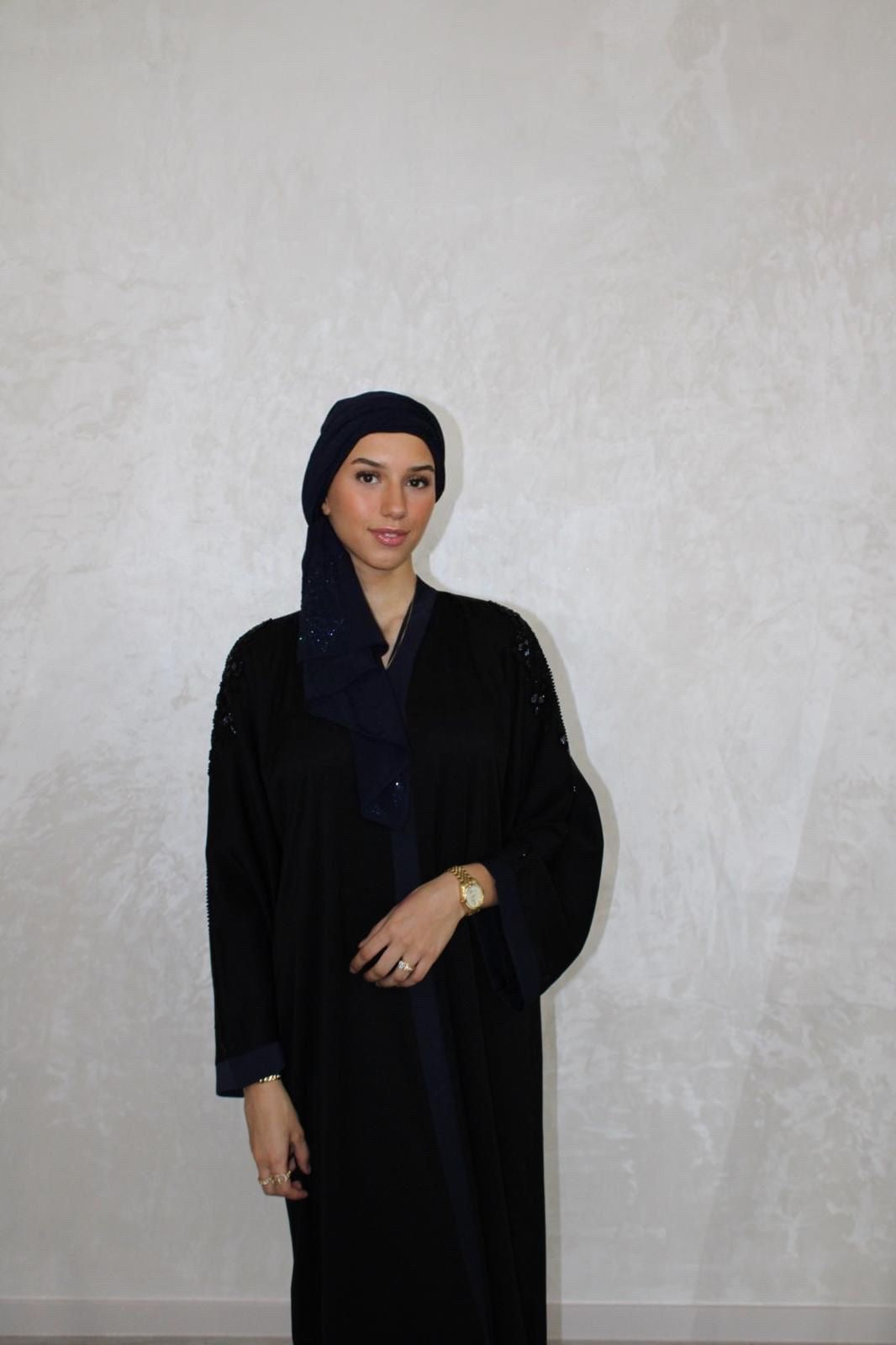 Abaya Nour Black/Blue