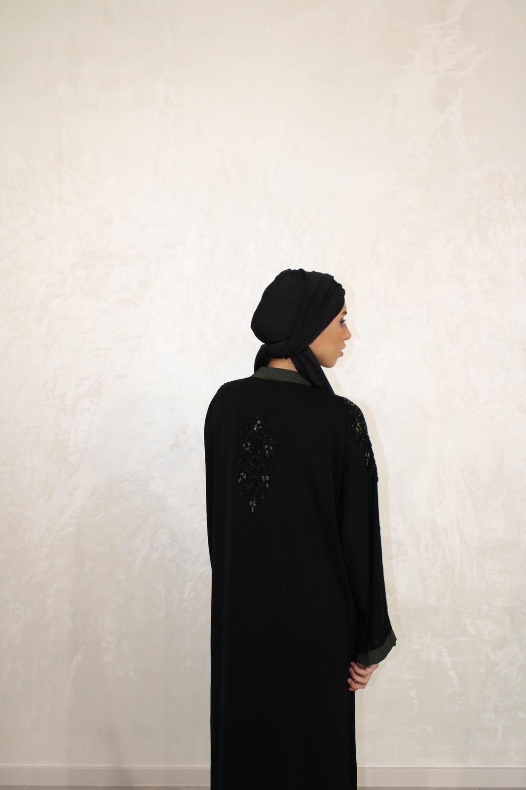 Abaya Nour Black/Green