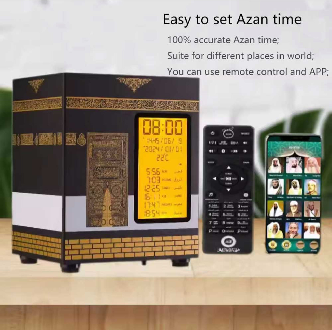 Draadloze Kaaba Koranspeaker Met Adhan