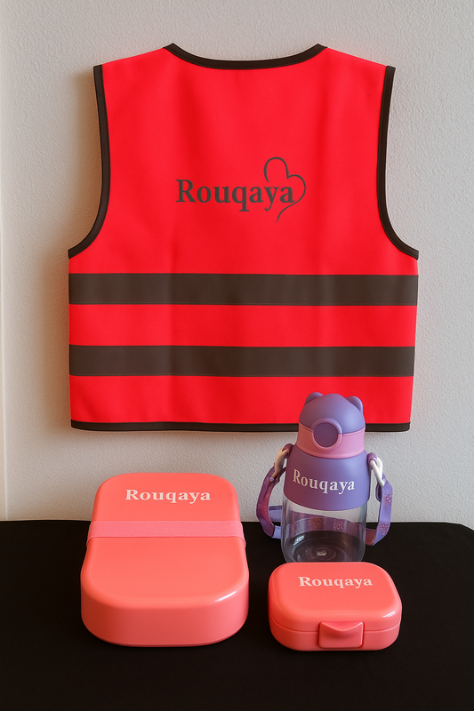 Lunchset Roos+ Fluohesje