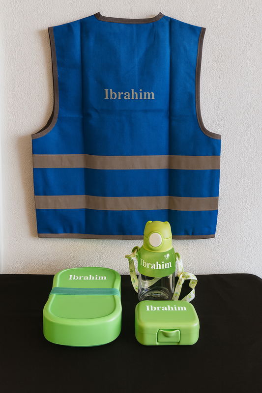Lunchset Groen+ Fluohesje