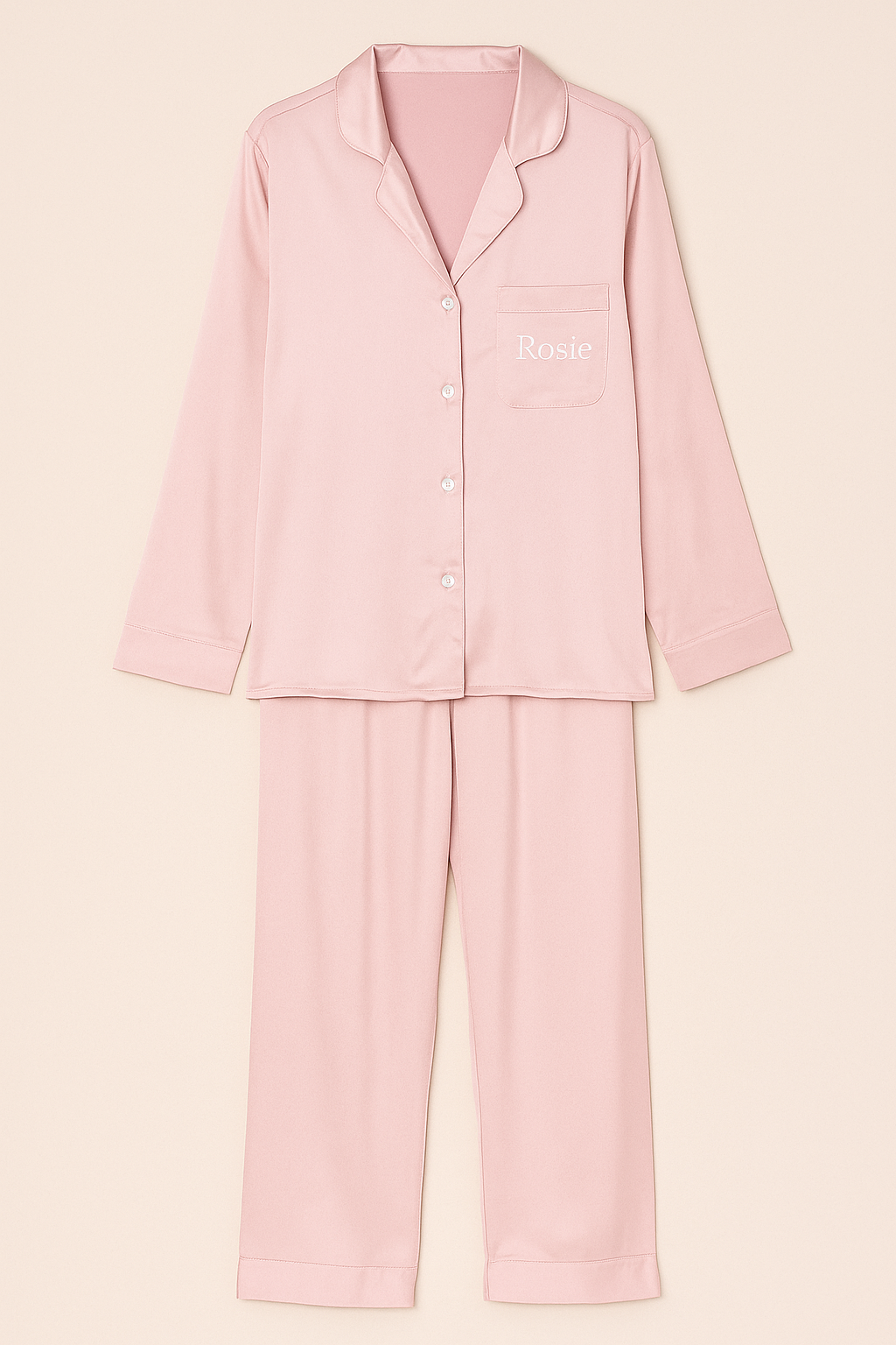 Gepersonaliseerde Satijnen Pyjama - Roos