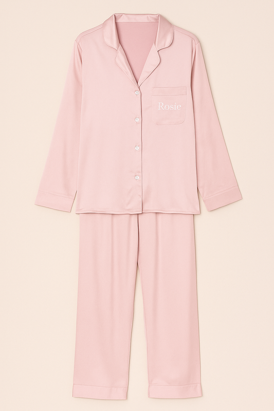 Gepersonaliseerde Satijnen Pyjama - Roos