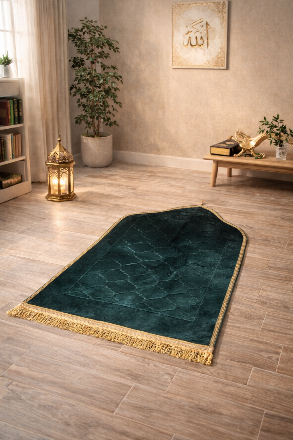 Gepersonaliseerde Luxe Zachte Gebedsmat - Groen