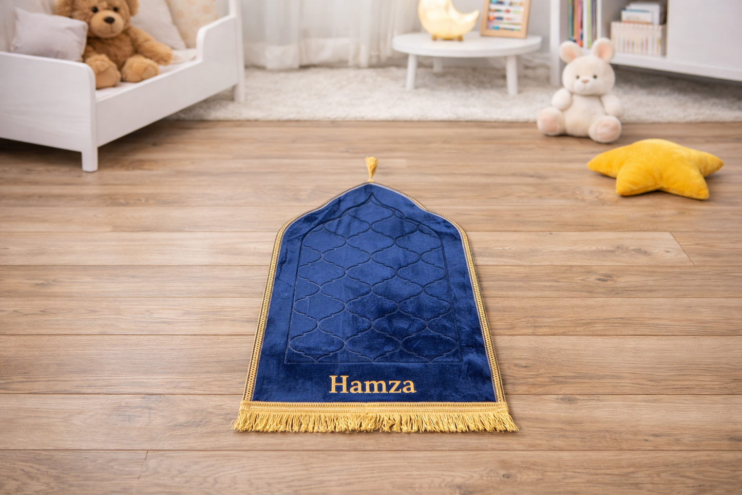 Gepersonaliseerde Kids Zachte Gebedsmat - Blauw