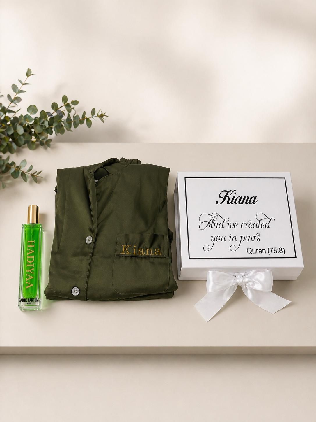 Gepersonaliseerde Luxe Giftbox met Pyjama & Huisgeur