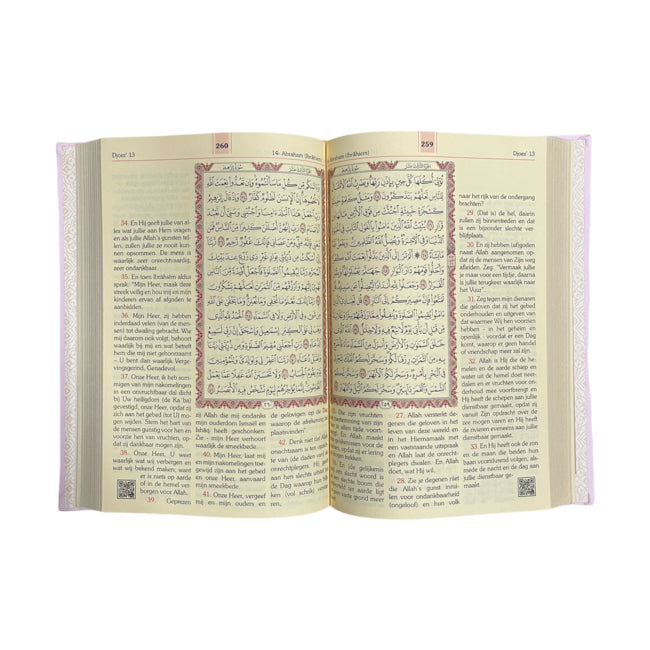 Quran with Dutch translation - Pink